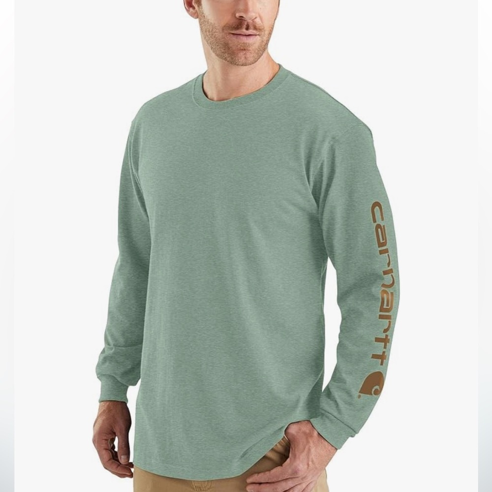 Carhartt‎ Loose Fit Heavyweight Long-Sleeve Logo Sleeve Graphic T-Shirt 2XL NWT